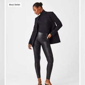 Spanx Faux Leather Moto Legging